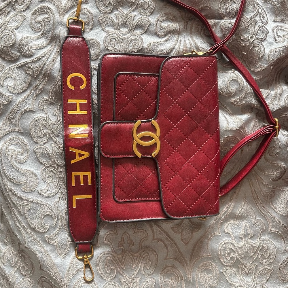 Red Quilted Women's Bag
